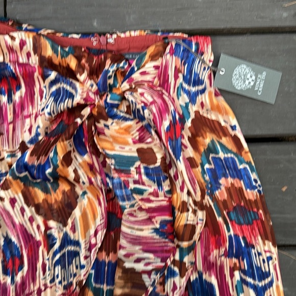 Vince Camuto Multicolor Satin Patterned Lined Skirt size 1X - Picture 2 of 7